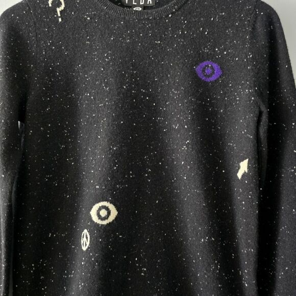 VEDA 100% Cashmere Y2K Symbols Sweater Size XS - Picture 4 of 7